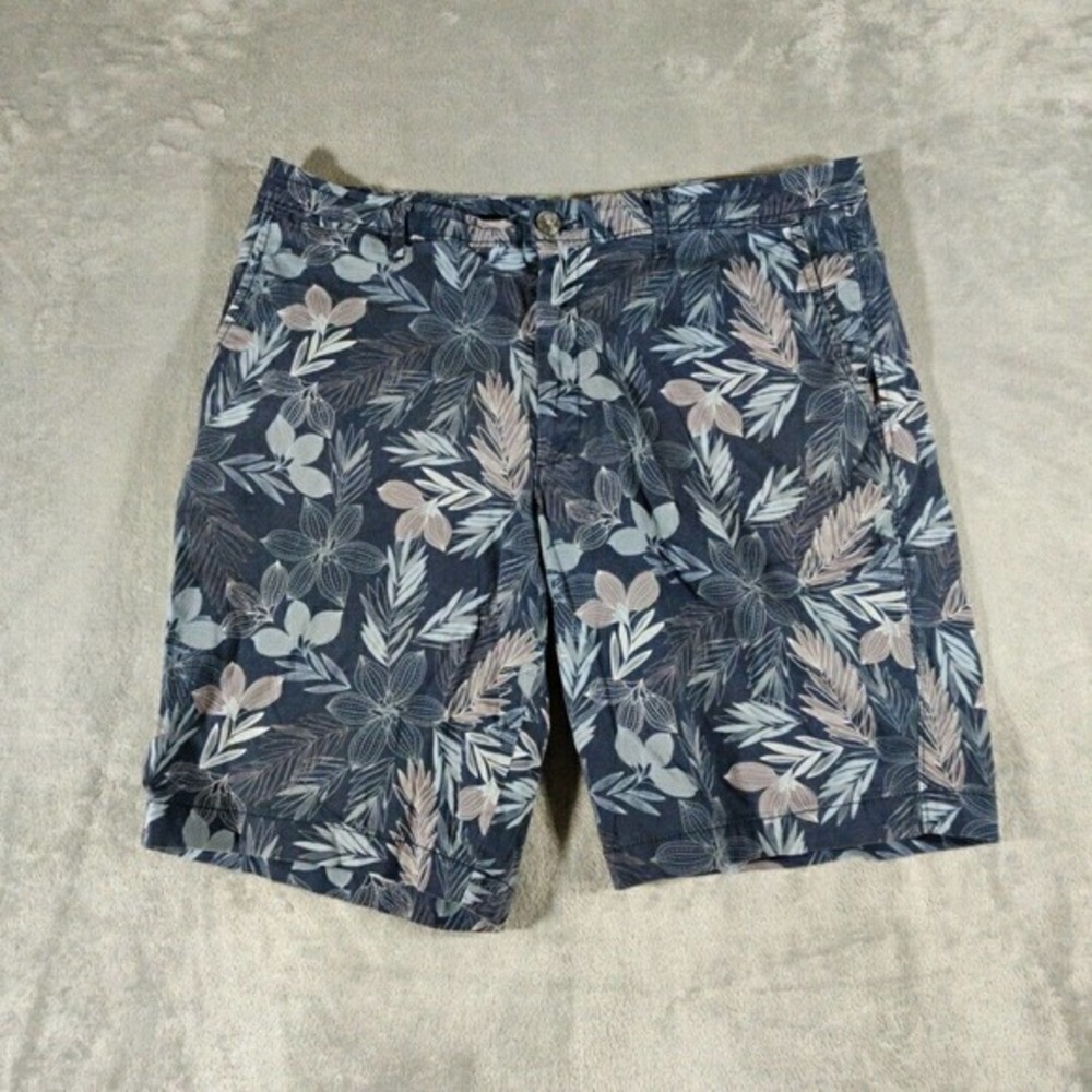 Goodfellow & Co Shorts Mens 36 Blue Floral Print Linden Beachwear Casual